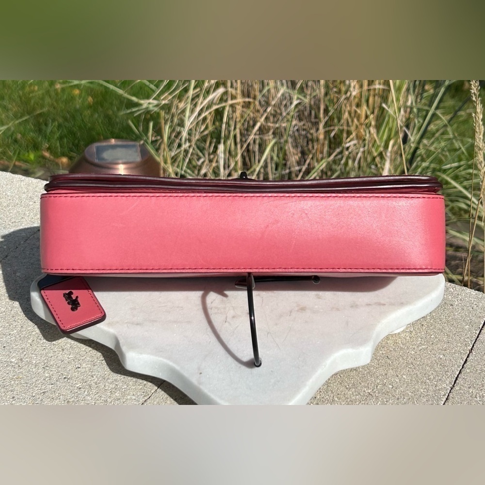 Coach 1941 Dinky Crossbody 20215 Dahlia Pink Rose Calfskin Leather EUC - Picture 13 of 17